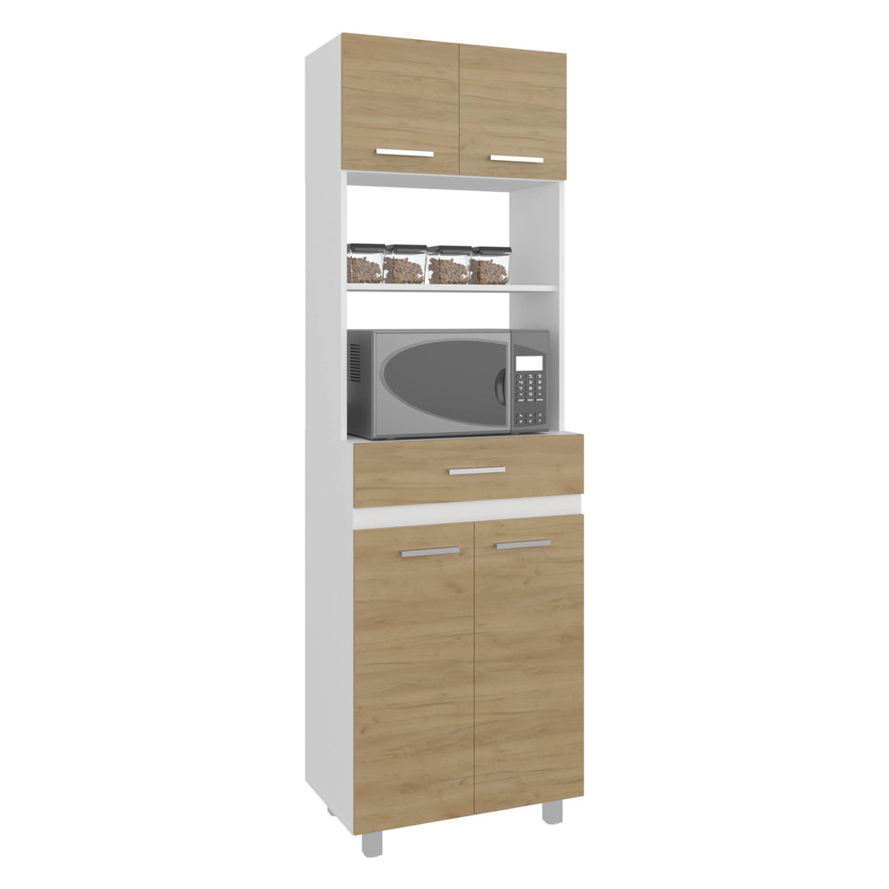 24-Inch Beggs Kitchen Pantry Cabinet with 1-Drawer and 4 Open Shelves – Generous Cabinet Storage