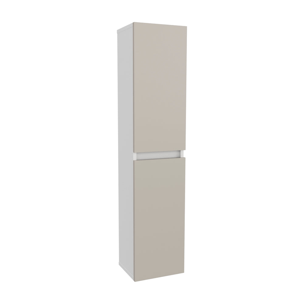 10-Inch Burgaw Storage Cabinet with Double Door and 4 Open Shelves – Enclosed Cabinet Storage