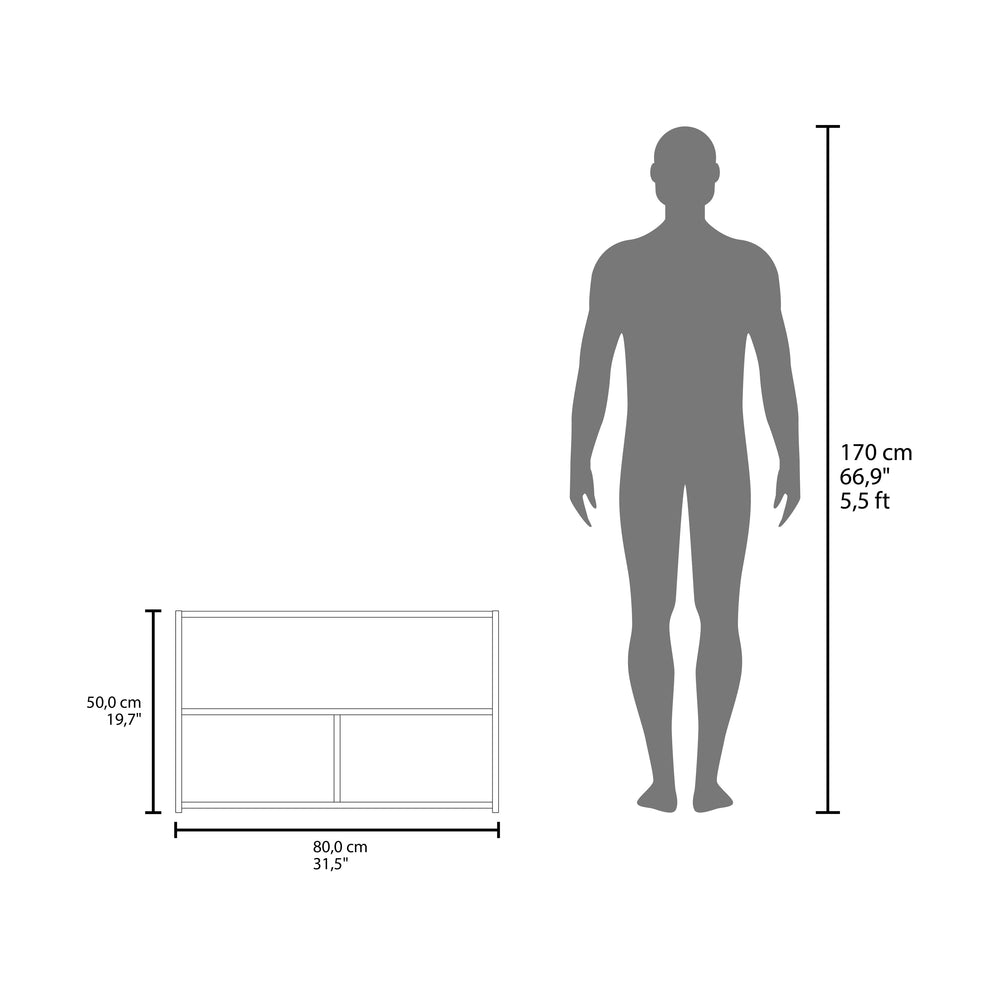 32-Inch Cantwell Medicine Cabinet with Double Door and 3 Open Shelves – Slim Wall-Hugging Profile