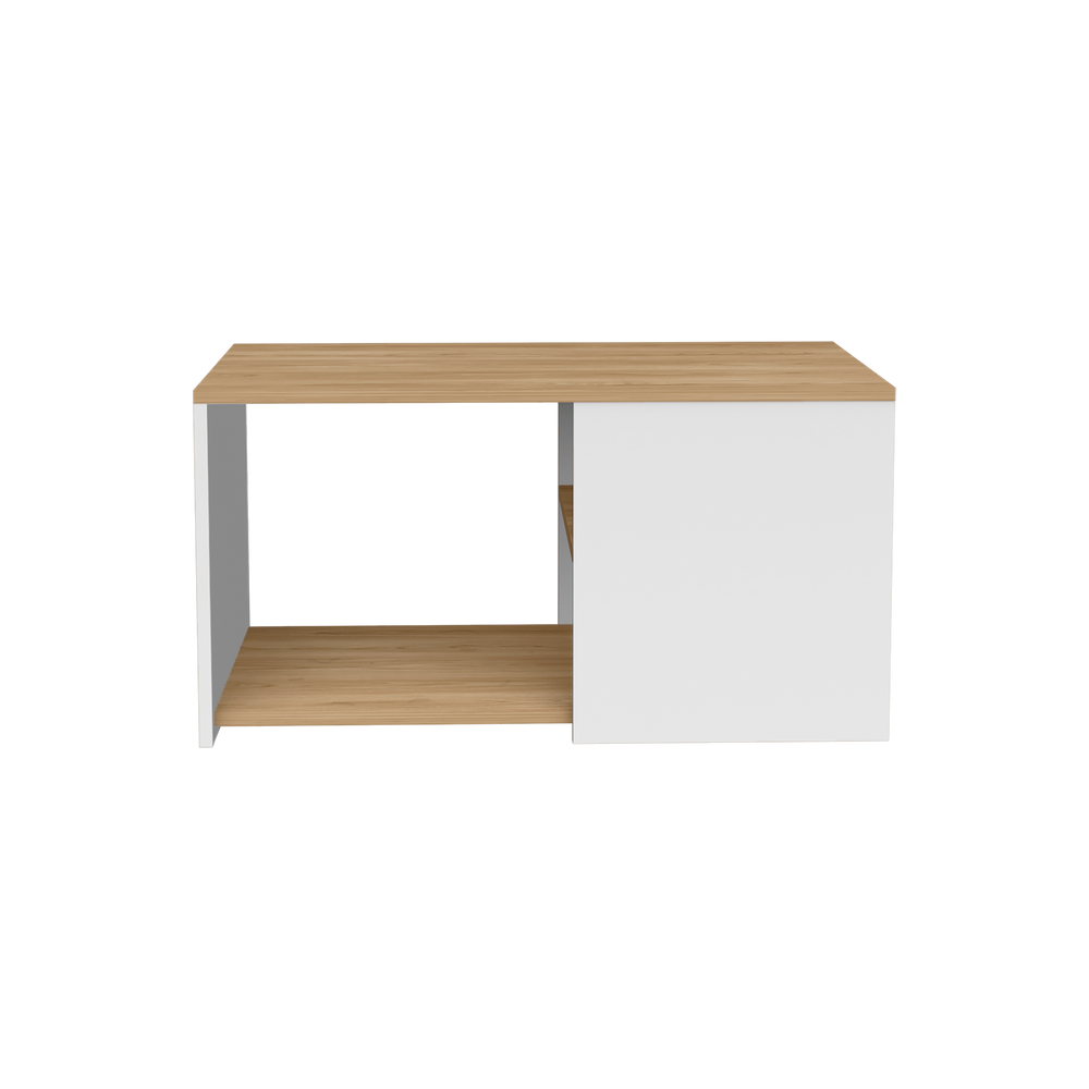 32-Inch Faison Coffee Table with 2 Open Shelves – Versatile Living Room Accent