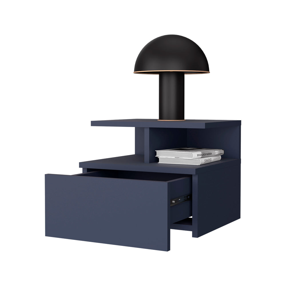 14-Inch Healy Nightstand with 1-Drawer and 2 Open Shelves – Durable Construction
