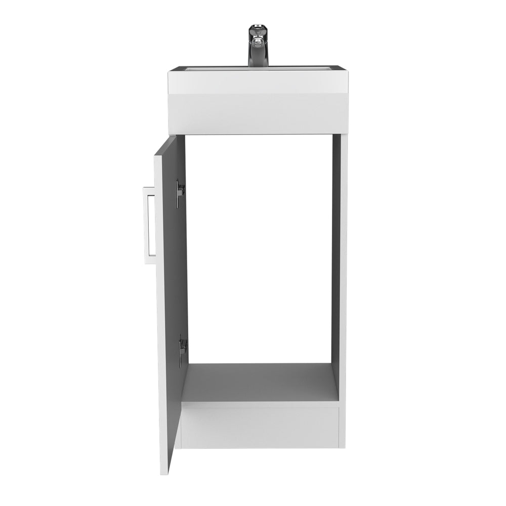 16-Inch Sevilla Bathroom Vanity with Sink with Single Door – Compact Footprint