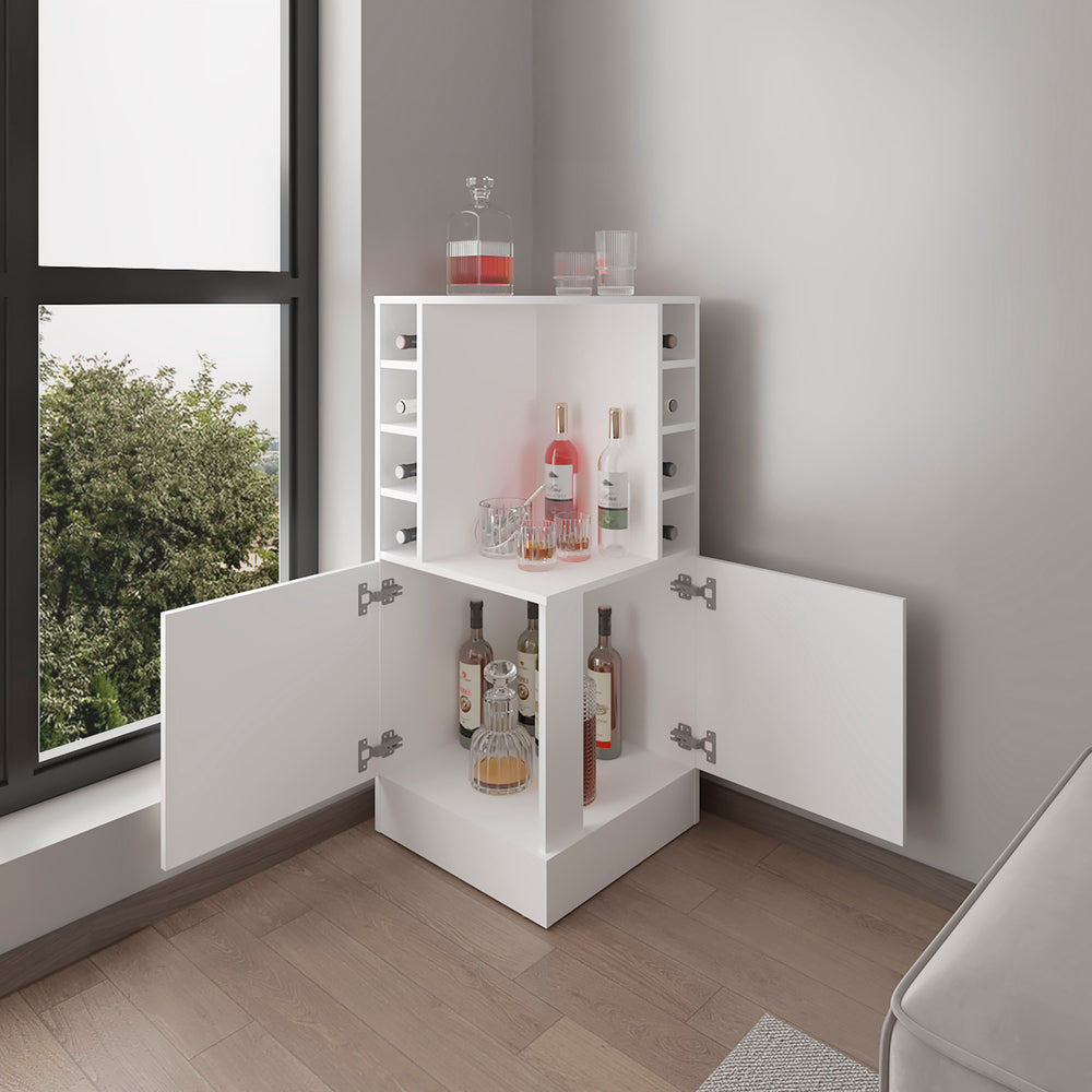 18-Inch Norwich Bar Cabinet with Double Door – Concealed Cabinet Storage