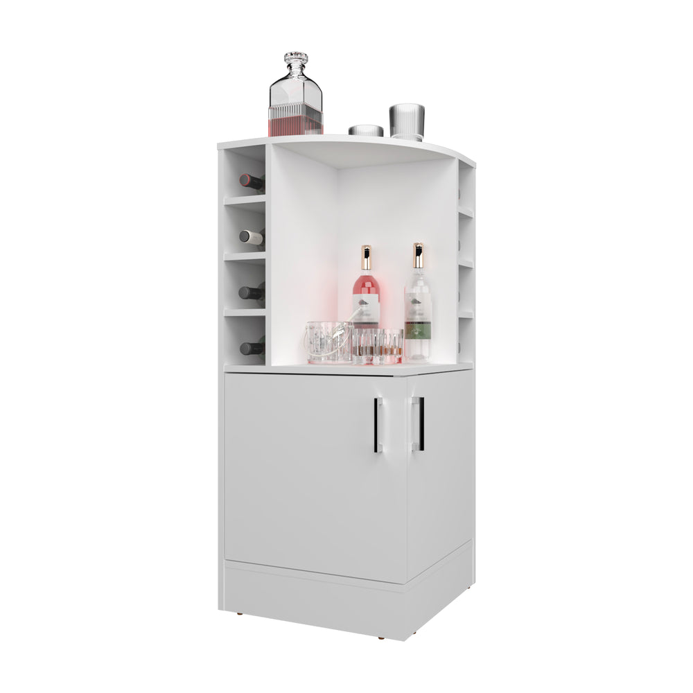 18-Inch Norwich Bar Cabinet with Double Door – Open Cubby Storage