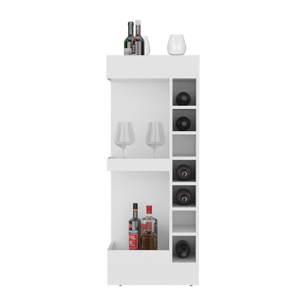 18-Inch Parker Bar Cabinet with 16 Open Shelves – Corner-Fit Design