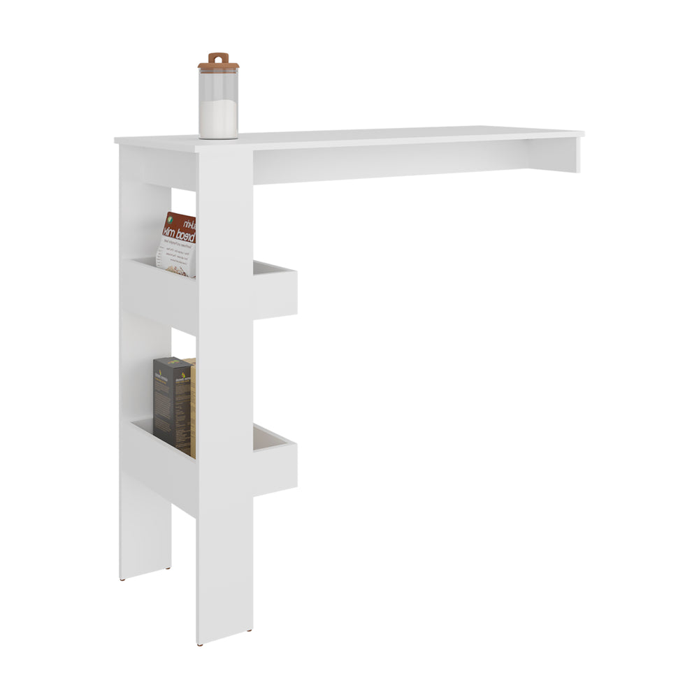 17-Inch Barling Bar Table with 2 Open Shelves – Confirmed Load Rating