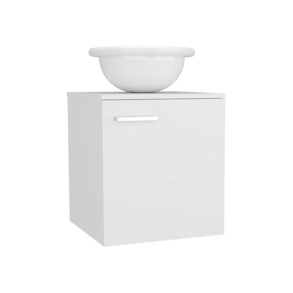 18-Inch Bellevue Bathroom Vanity with Sink with Single Door – Vessel-Sink-Ready Countertop