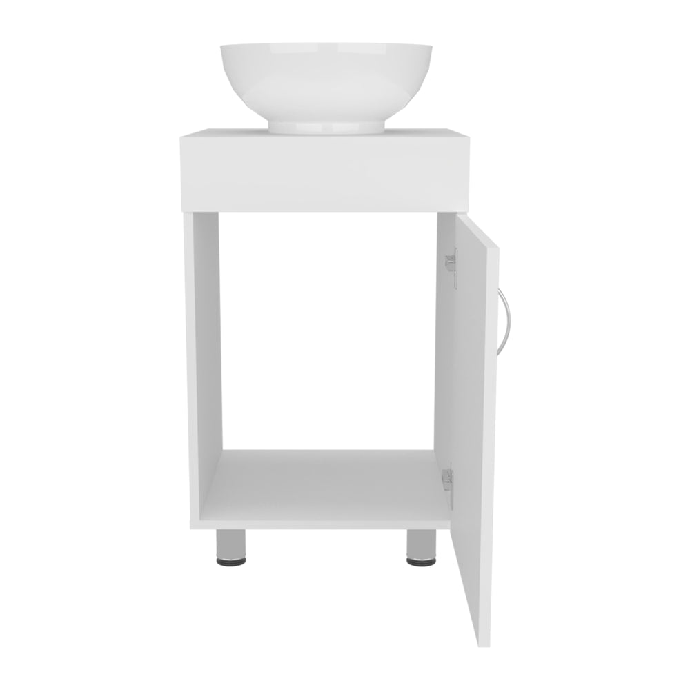 18-Inch Vicksburg Bathroom Vanity with Sink with Single Door – Raised Leg Design