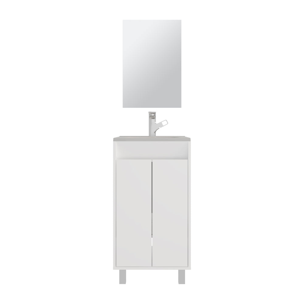 Ingold Bathroom Vanity Set with Mirror with Mirror and Double Door – Compact Footprint