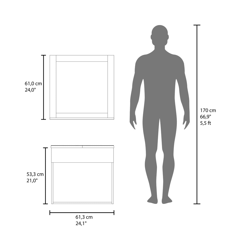 24-Inch Jette Bathroom Vanity with Sink with Mirror and Double Door – Vanity with Built-In Sink