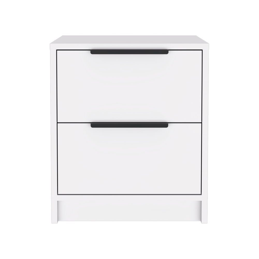16-Inch Egeo Nightstand with 2-Drawer – Durable Manufactured Wood Build