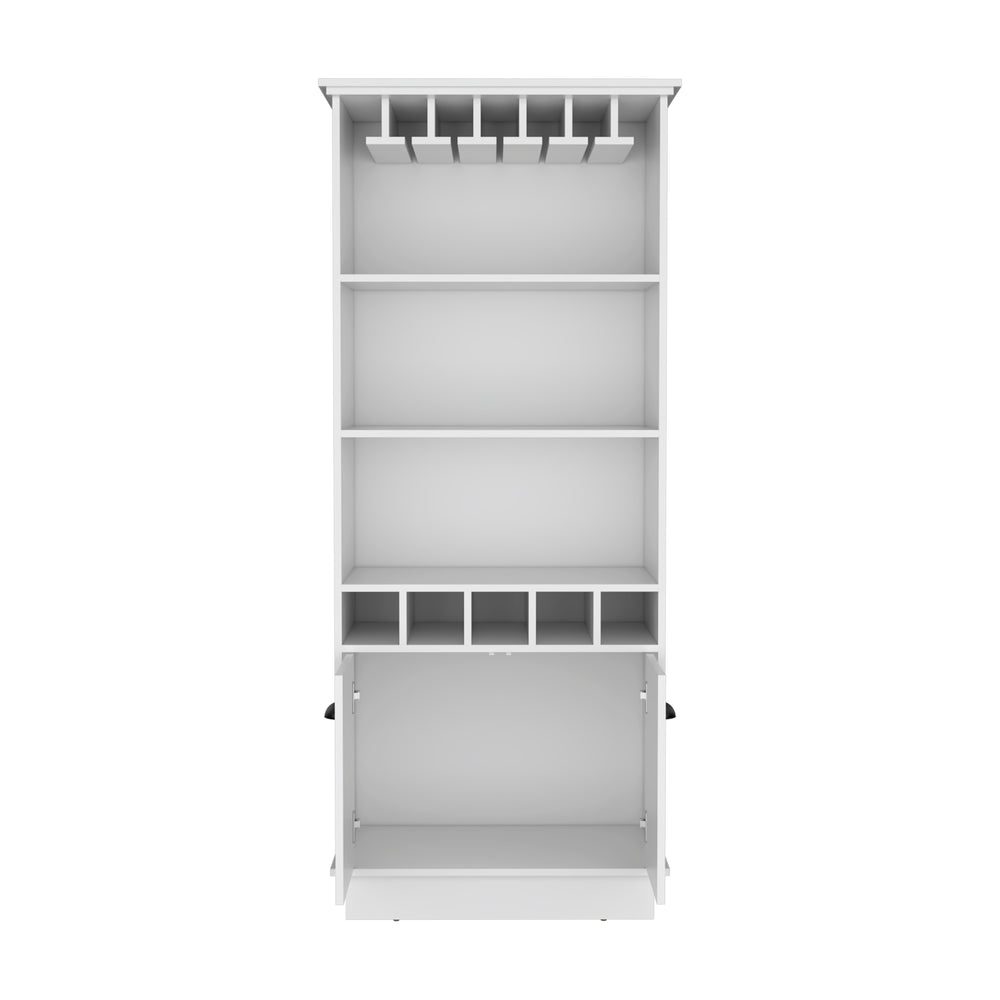 Elon Bar Cabinet with Wine Rack – Open Display Plus Concealed Storage