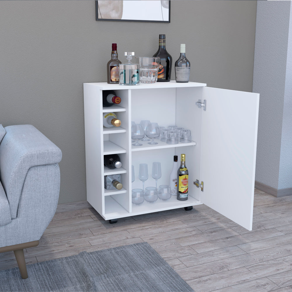 26-Inch Tilden Bar Cart – Bottle Rack Storage