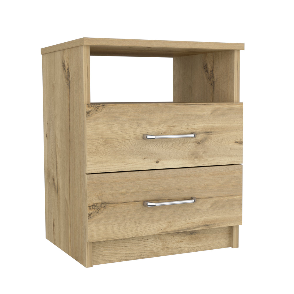 Salento Nightstand with 2-Drawer – Smooth-Gliding Drawers