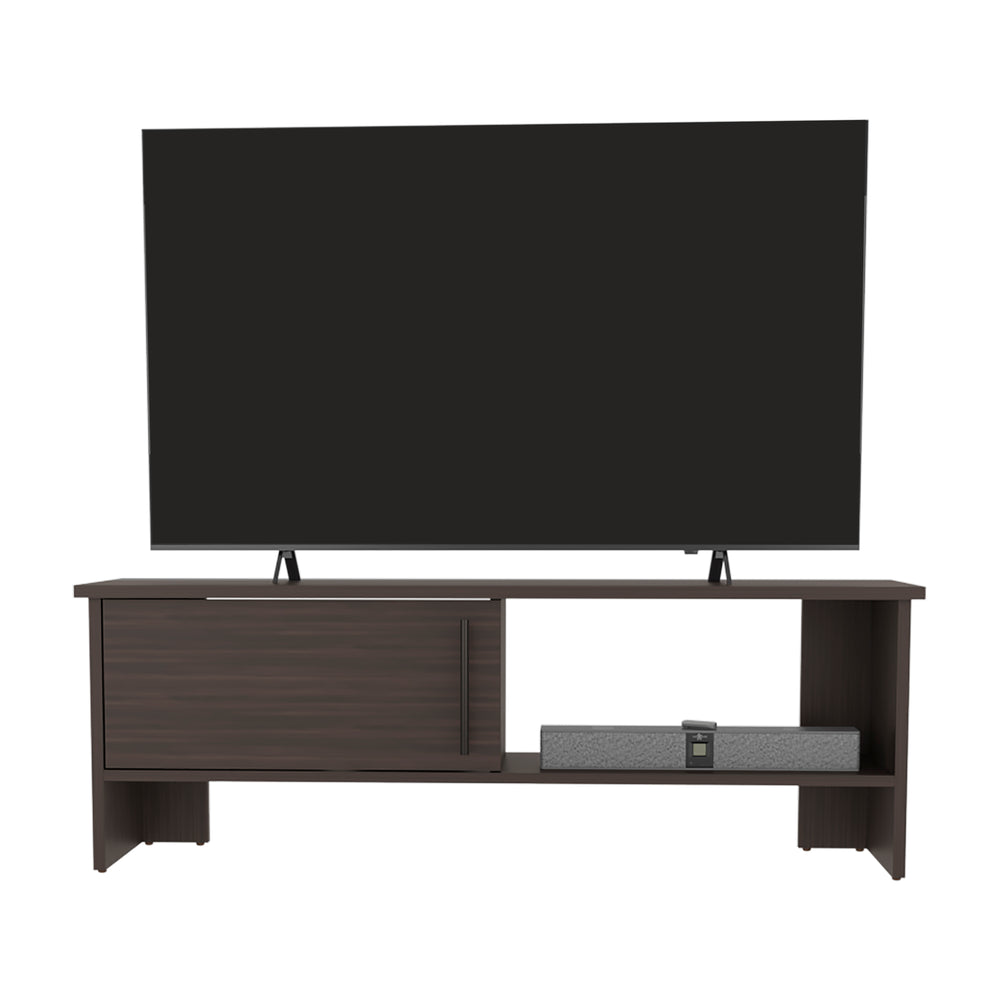 47-Inch Trenton TV Stand with Single Door – Sturdy Dark Oak Build