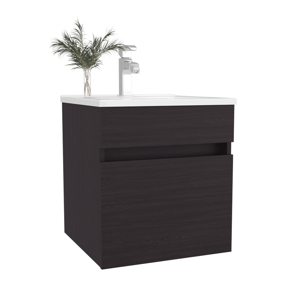 18-Inch Naknek Bathroom Vanity with Sink with Single Door – Integrated Sink Top