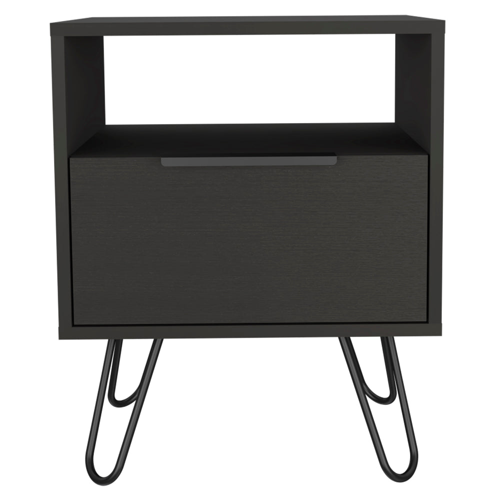 18-Inch Begonia Nightstand with Single Door – Compact Bedside Footprint