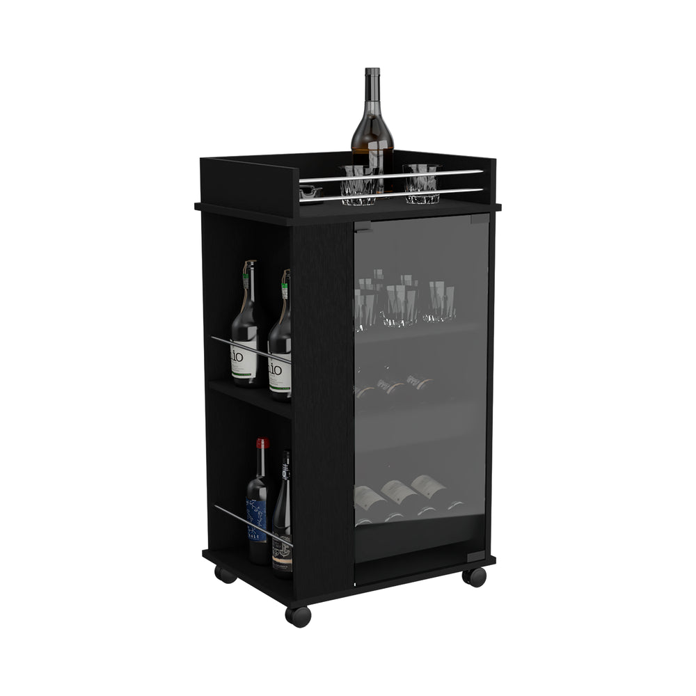 22-Inch Lansing Bar Cart with Casters – Smooth-Rolling Casters