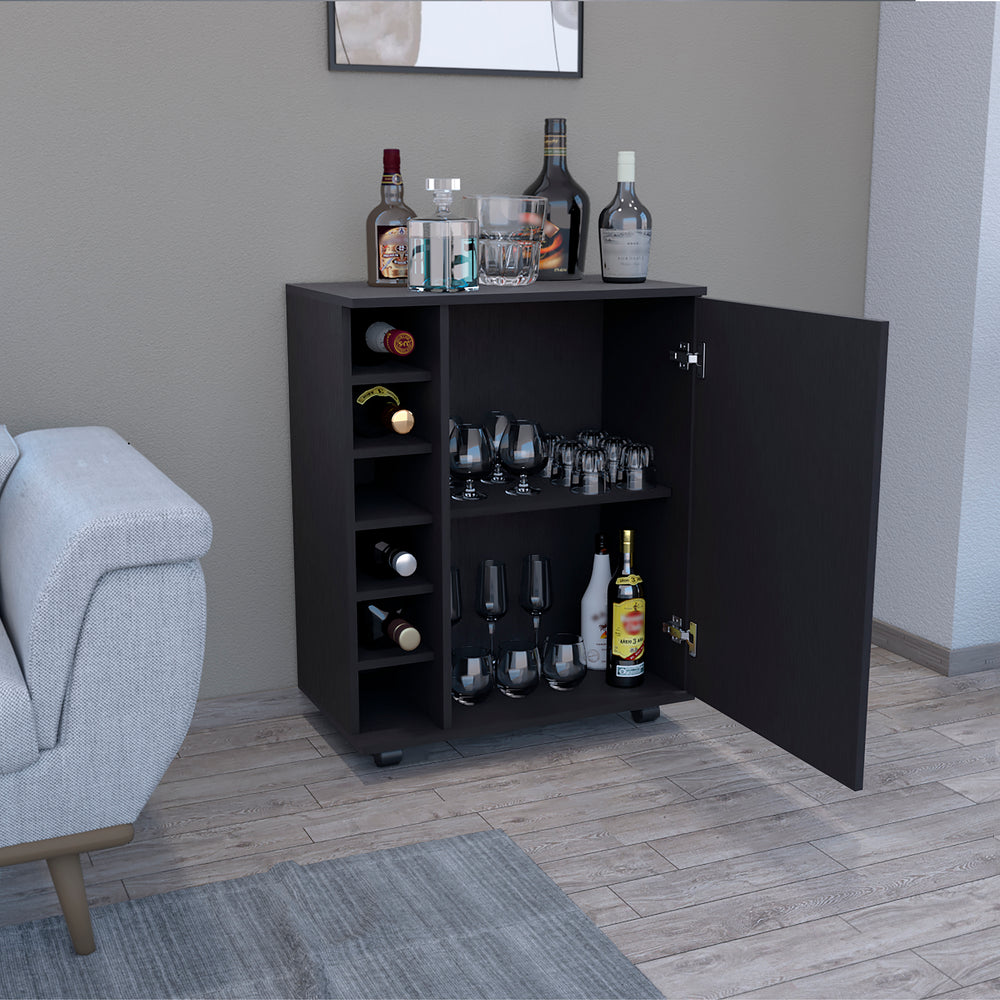 26-Inch Tilden Bar Cart – Built-In Wine Rack