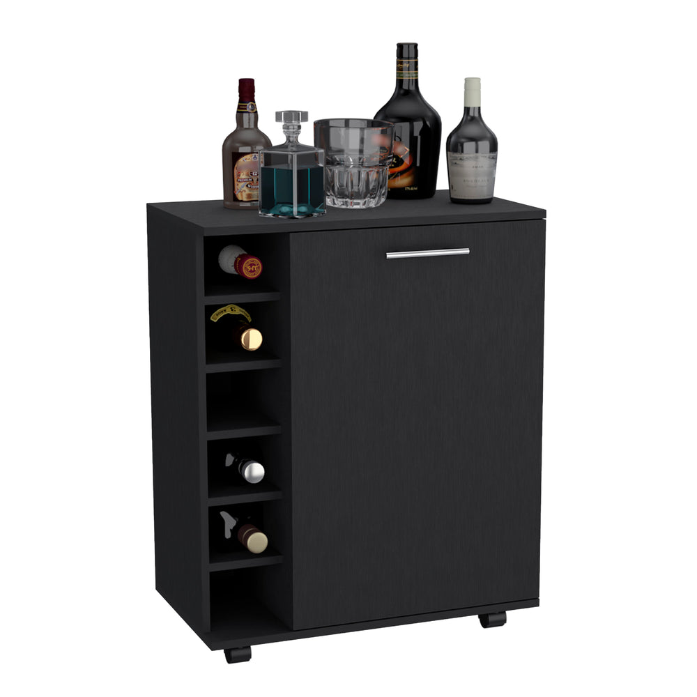 26-Inch Tilden Bar Cart – Enclosed Cabinet Storage