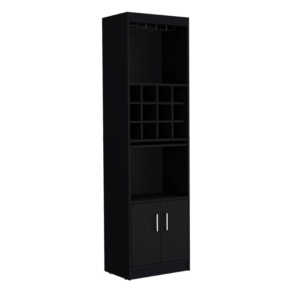 Pisek Bar Cabinet with 5 Open Shelves – Reliable Support