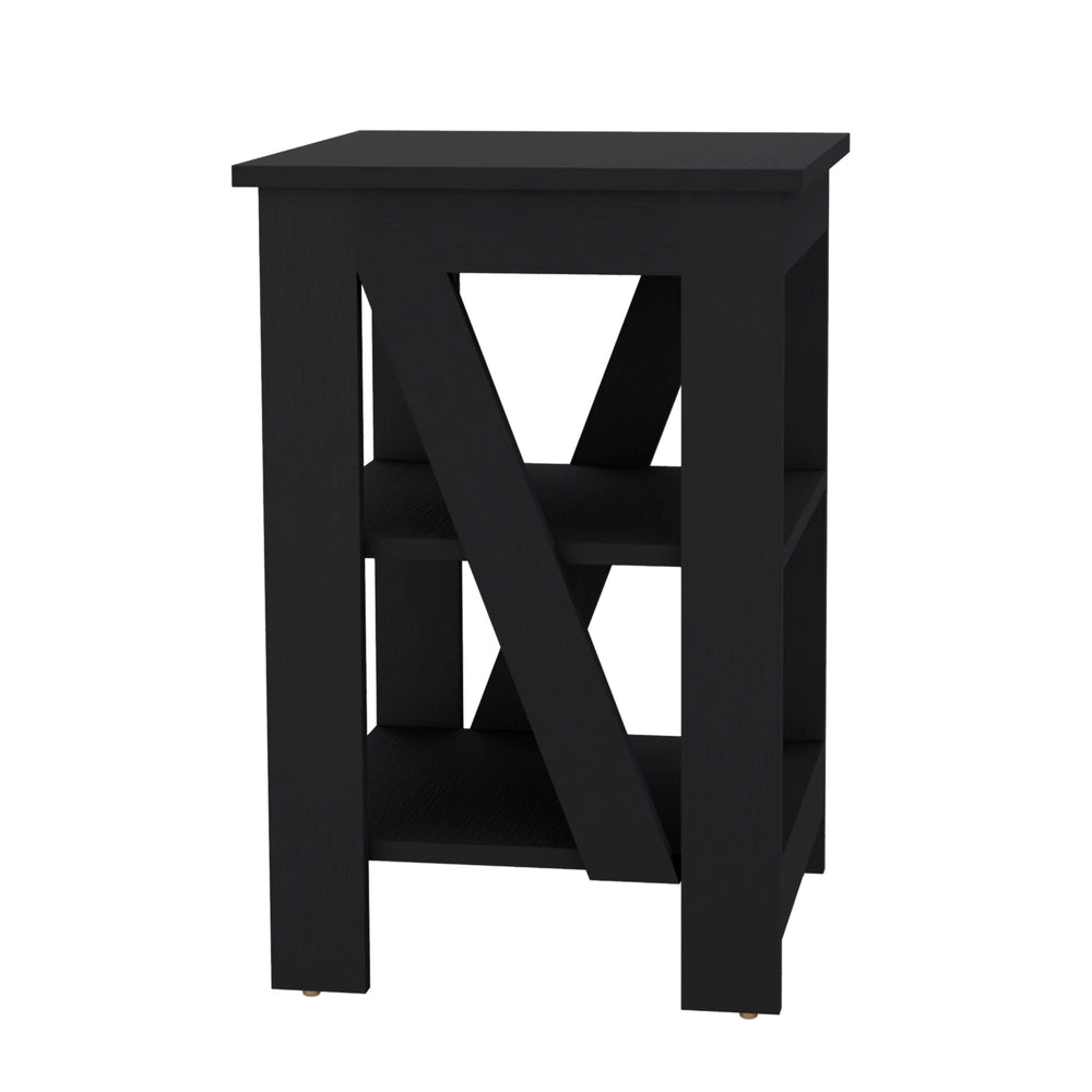 16-Inch Taylor 3-Tier End Table/Nightstand Nightstand – Compact Footprint