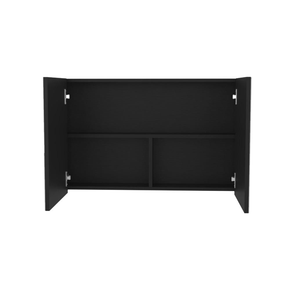 32-Inch Cantwell Medicine Cabinet with Double Door and 3 Open Shelves – Clutter-Free Counter Space