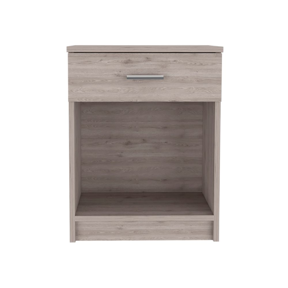 17-Inch Beryl Nightstand with 1-Drawer – Open Lower Shelf