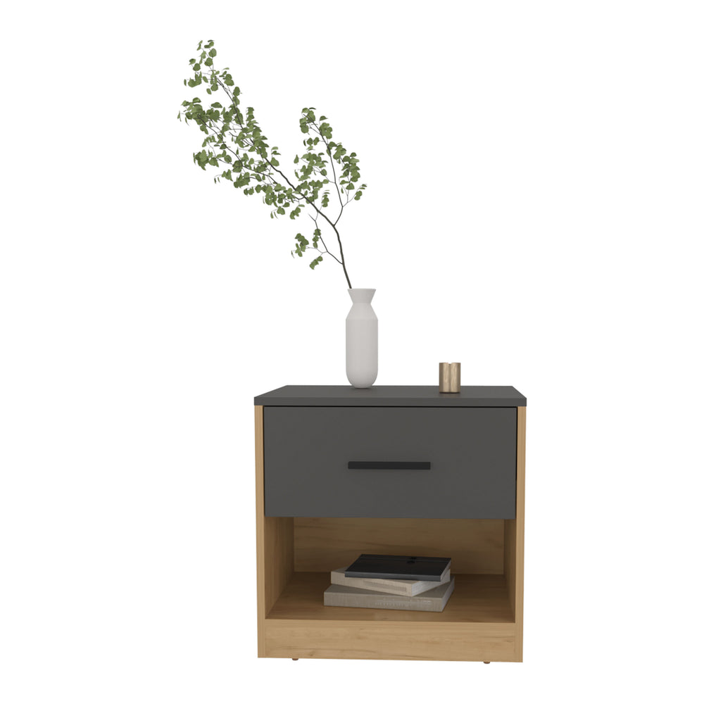 20-Inch Palmyra Nightstand with Single Door – Sturdy Two-Tone Build