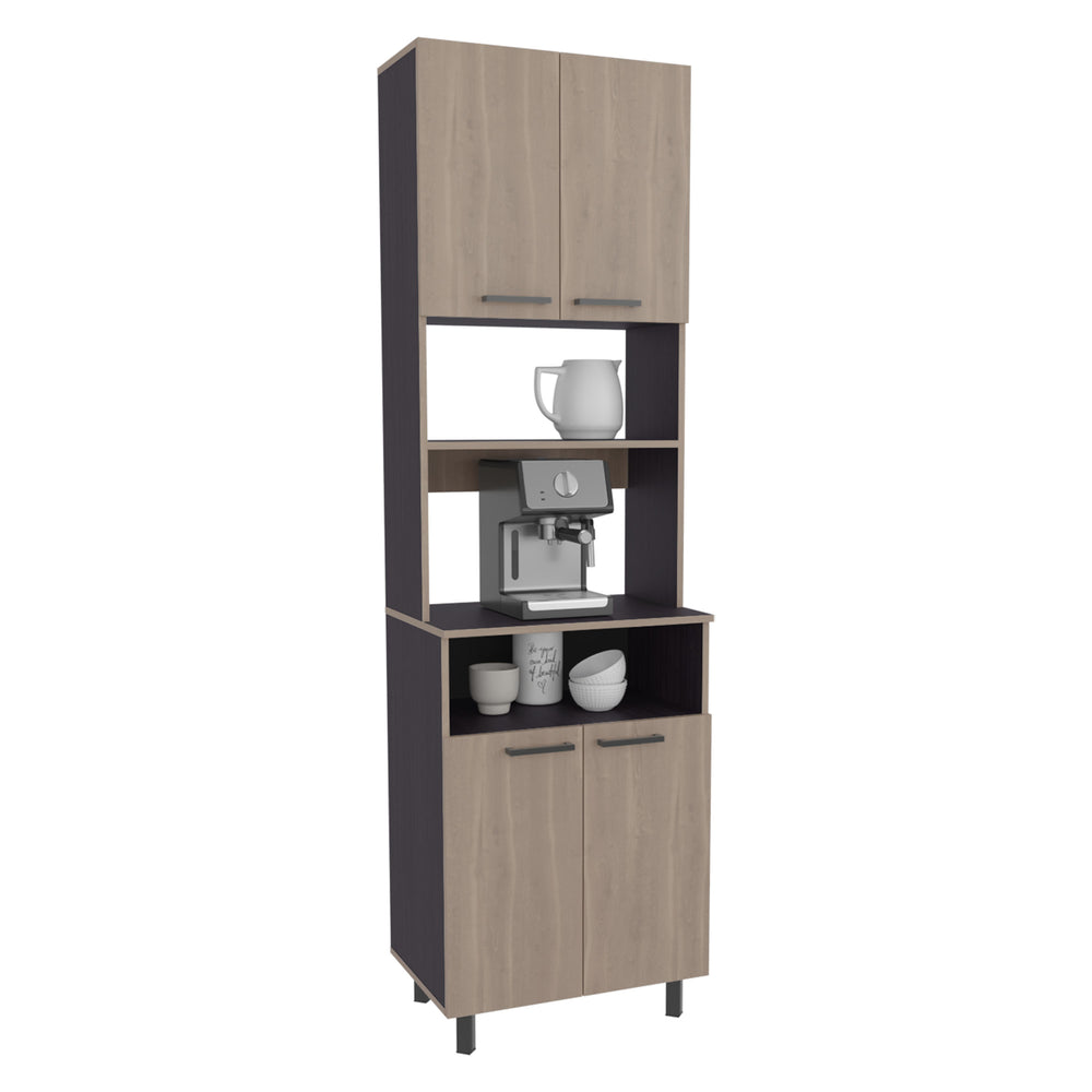 24-Inch Zena Kitchen Pantry Cabinet with 6 Open Shelves – Tall Slim Footprint