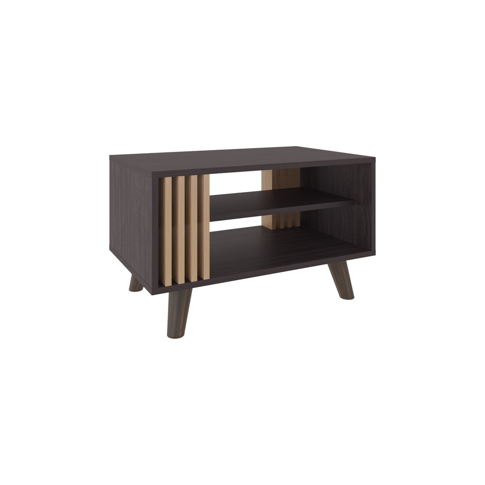 26-Inch Roann Coffee Table with Single Door and 2 Open Shelves – Easy Access And Organization