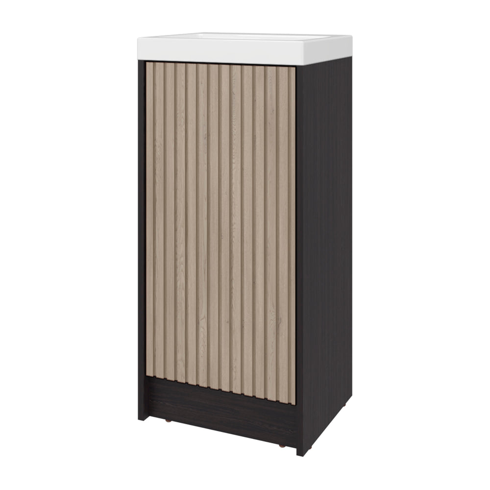 16" Homer Freestanding Bathroom Vanity with Single Door – Overall Dimensions