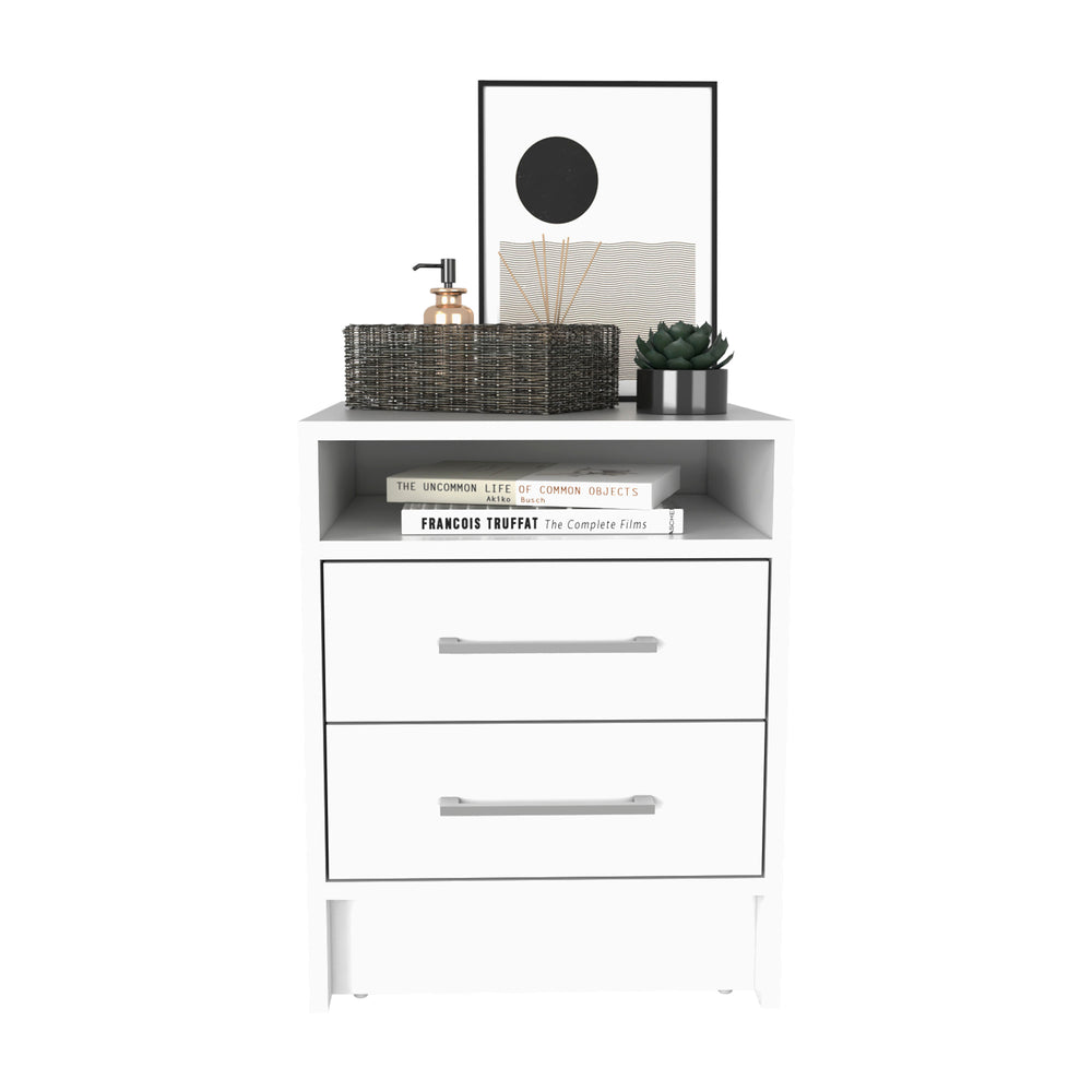 16-Inch Kelso Nightstand with 2-Drawer – Sturdy Manufactured Wood Construction
