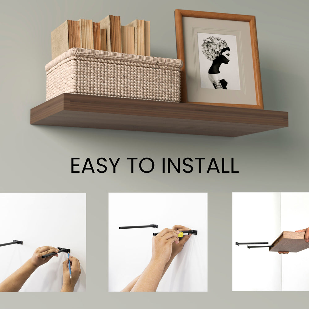 1.50-Inch Belville Floating Shelves, 2 Shelves – Indoor Use And Wall Mounting Required