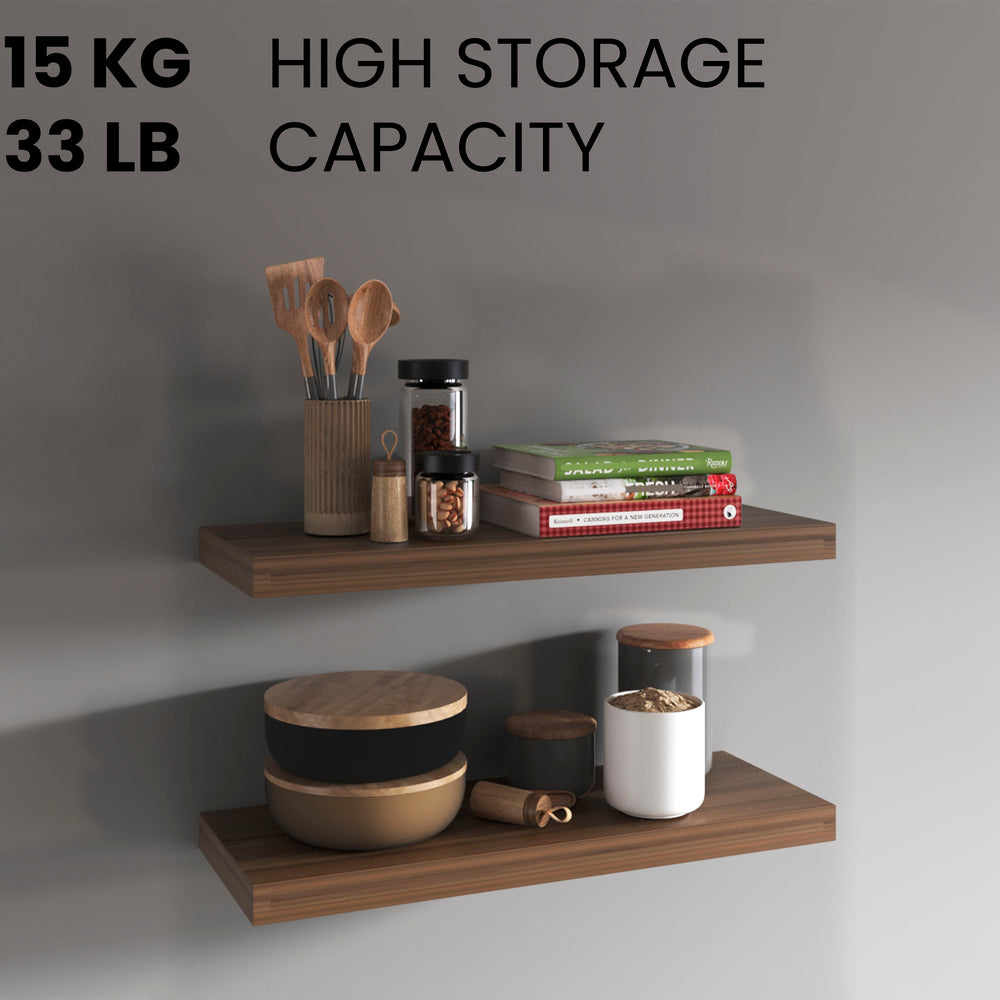 1.50-Inch Belville Floating Shelves, 2 Shelves – Matching Shelf Set