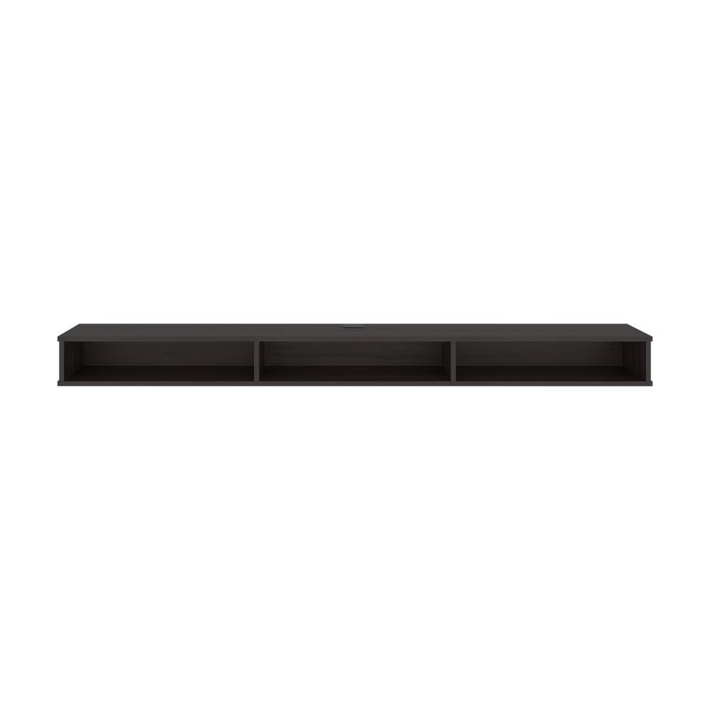 6-Inch Selz Modern Wall-Mounted Floating TV Stand with Open Storage Cubbies – Open Storage Cubbies