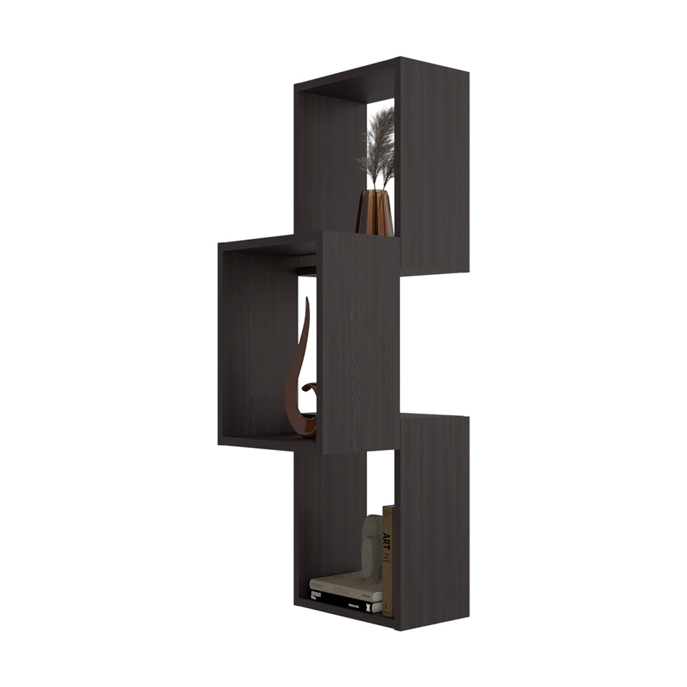 13-Inch Olean Floating Wall Shelves with 3 Open Shelves – Sculptural Display