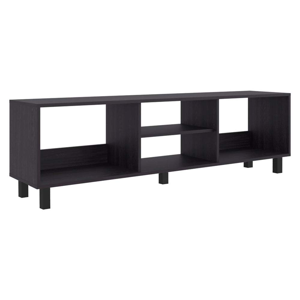 Soper Open Shelf TV Stand for TVs up to 70 Inches with Multiple Storage Compartments – Spacious Width