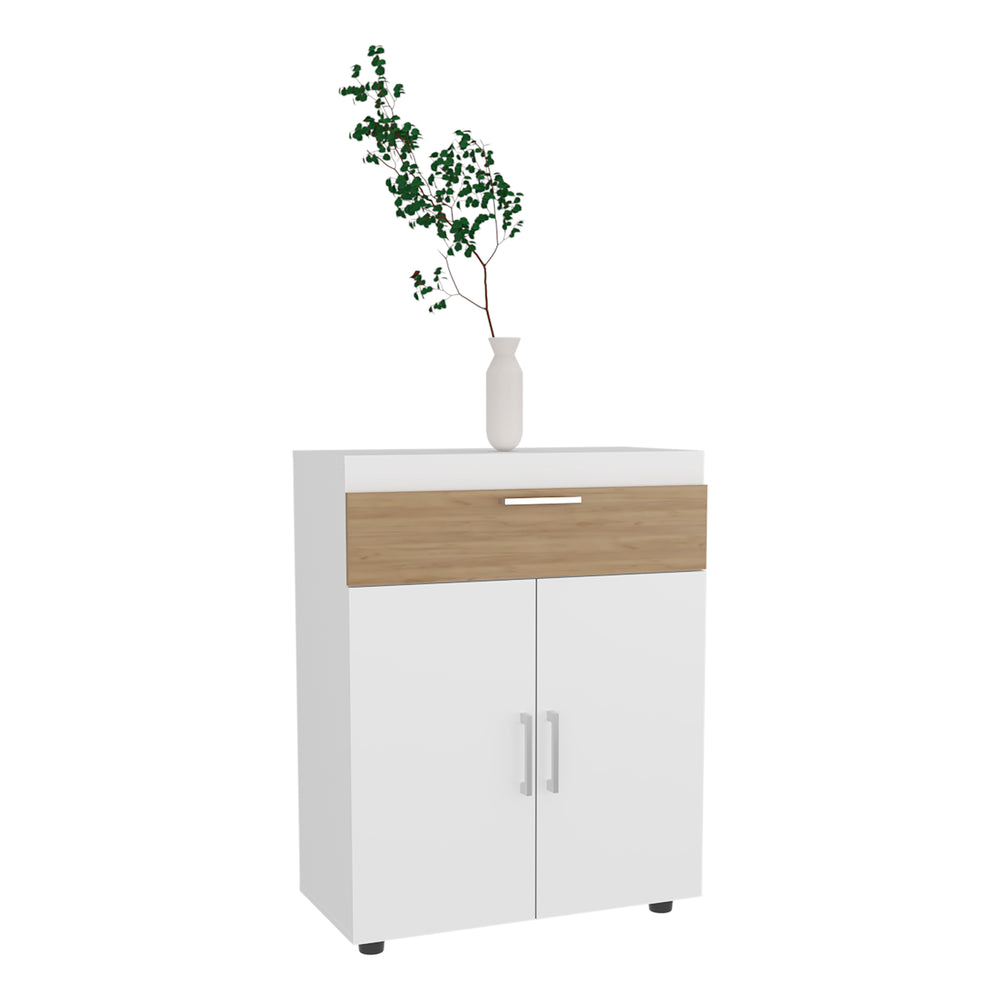 28-Inch Ubly Shoe Storage Cabinet with 4 Open Shelves – Raised Leg Design