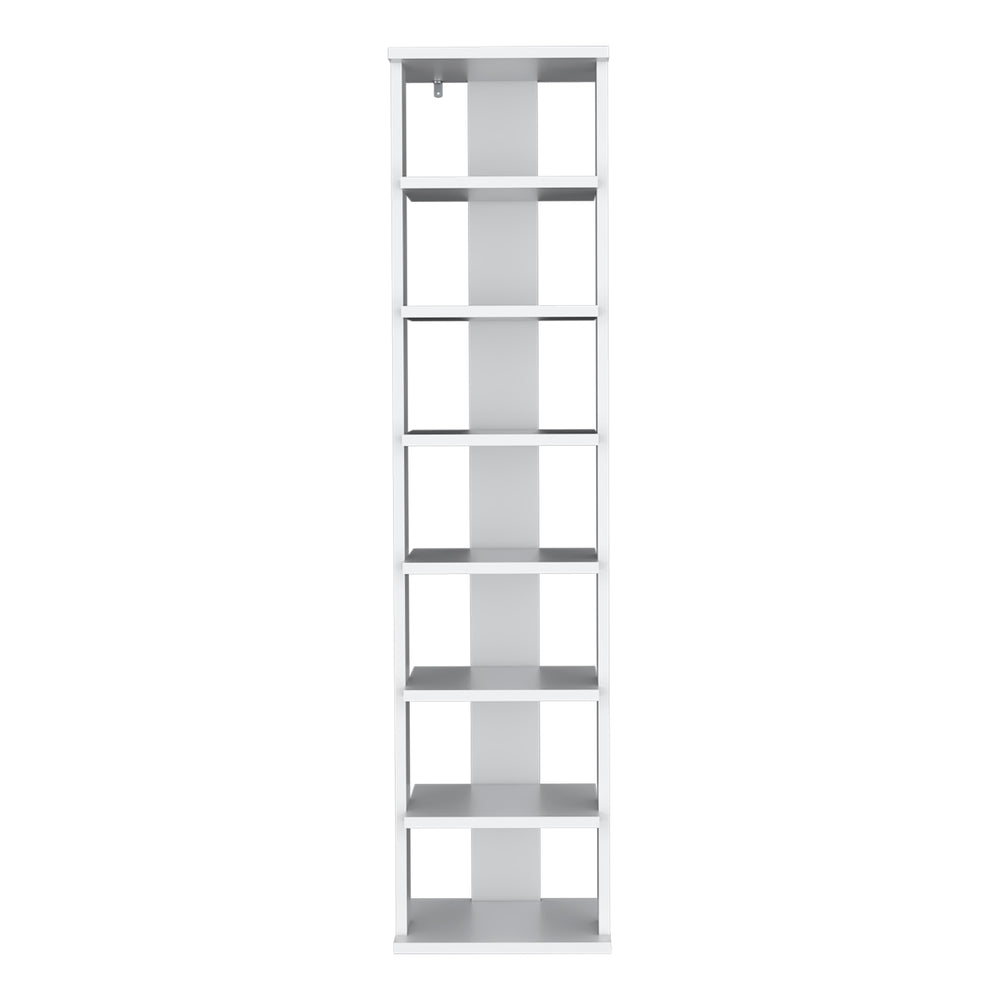 12-Inch Glacier Shoe Storage Cabinet with 7 Open Shelves – Tall, Narrow Silhouette