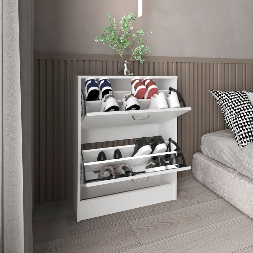 25-Inch Entiat Shoe Storage Cabinet with Double Door – Flip-Down Cabinet Doors