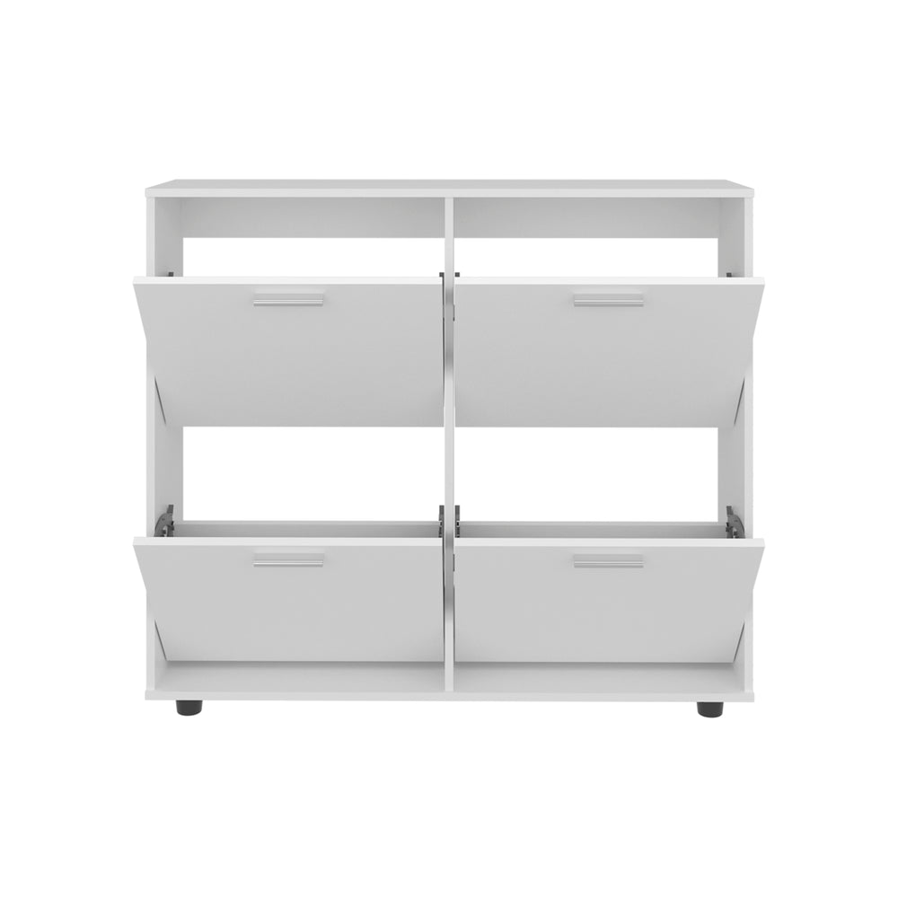 43-Inch Parc Shoe Storage Cabinet with 4 Open Shelves – Durable Construction