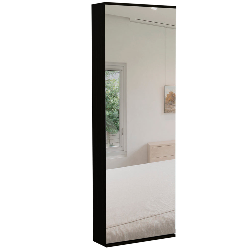 17-Inch Baltimore Shoe Storage Cabinet with Wall-Mounted and Mirror – Full-Length Mirrored Door