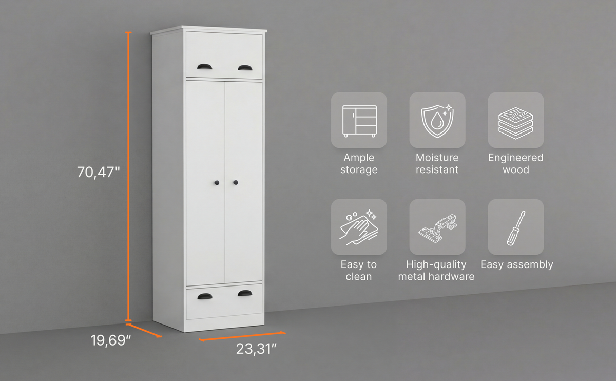 23-Inch Tifton Armoire – Medidas