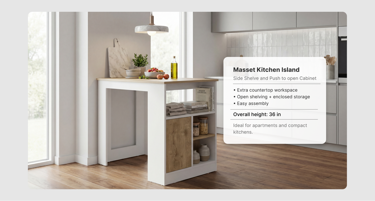 36-Inch Masset Kitchen Island – overview
