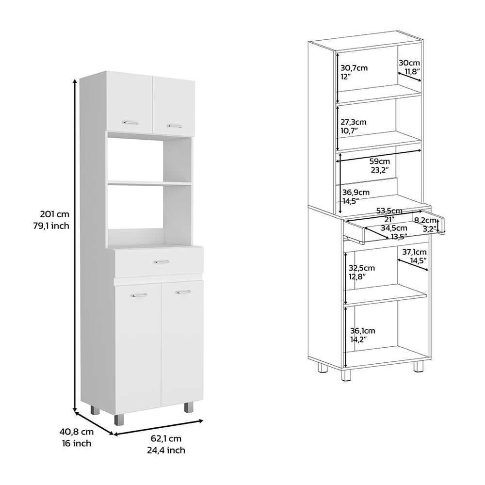24-Inch Mucura Storage Cabinet with 1-Drawer and Double Door – Upper Cabinet Storage