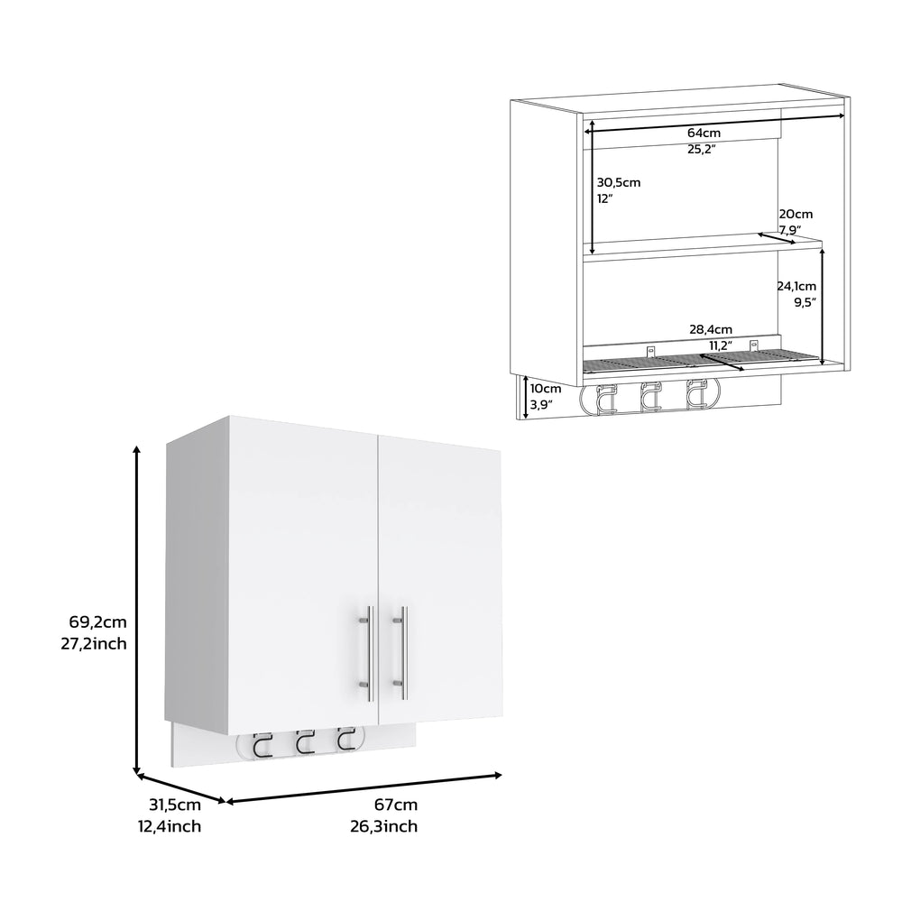 26-Inch Albany Storage Cabinet with Wall-Mounted – Wall-Mounted Space Saving