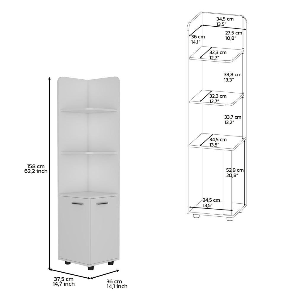 14-Inch Vestal Tall Storage Cabinet – Enclosed Lower Cabinet