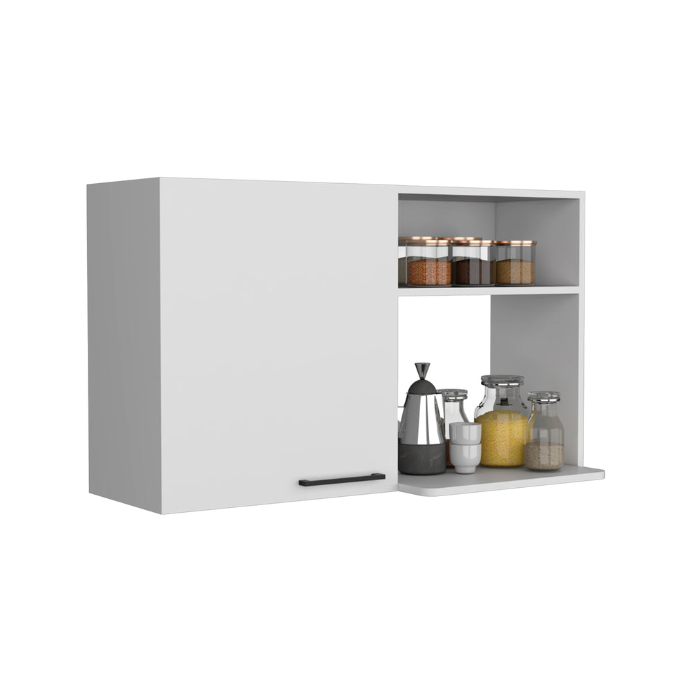 39-Inch Salento Storage Cabinet with Wall-Mounted – Open Shelving Side