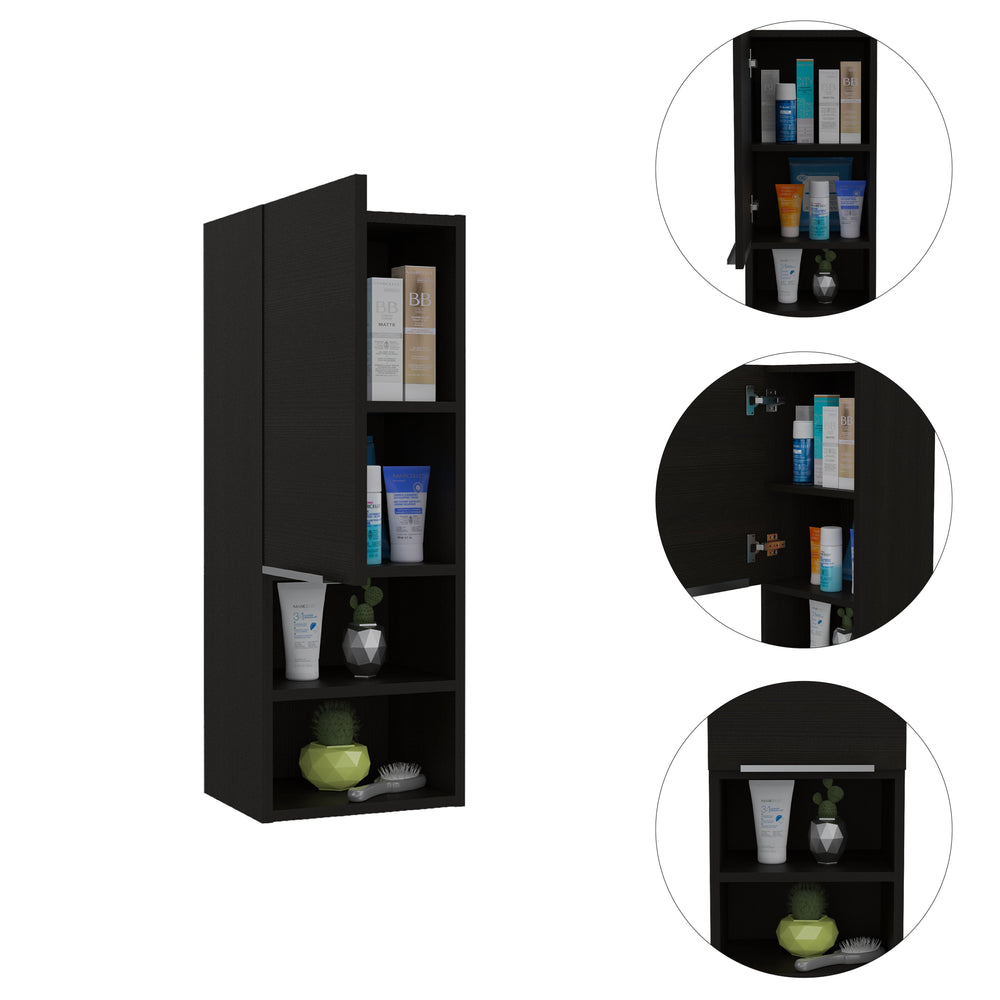 Savona Storage Cabinet with Single Door – Open Shelving Storage